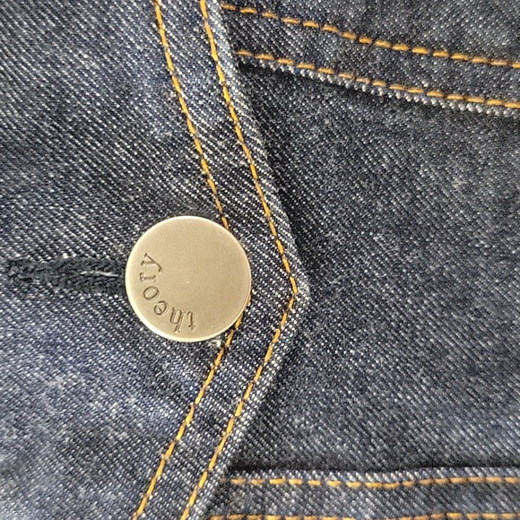 THEORY Blue Denim Vest Sz L - Picture 4 of 4